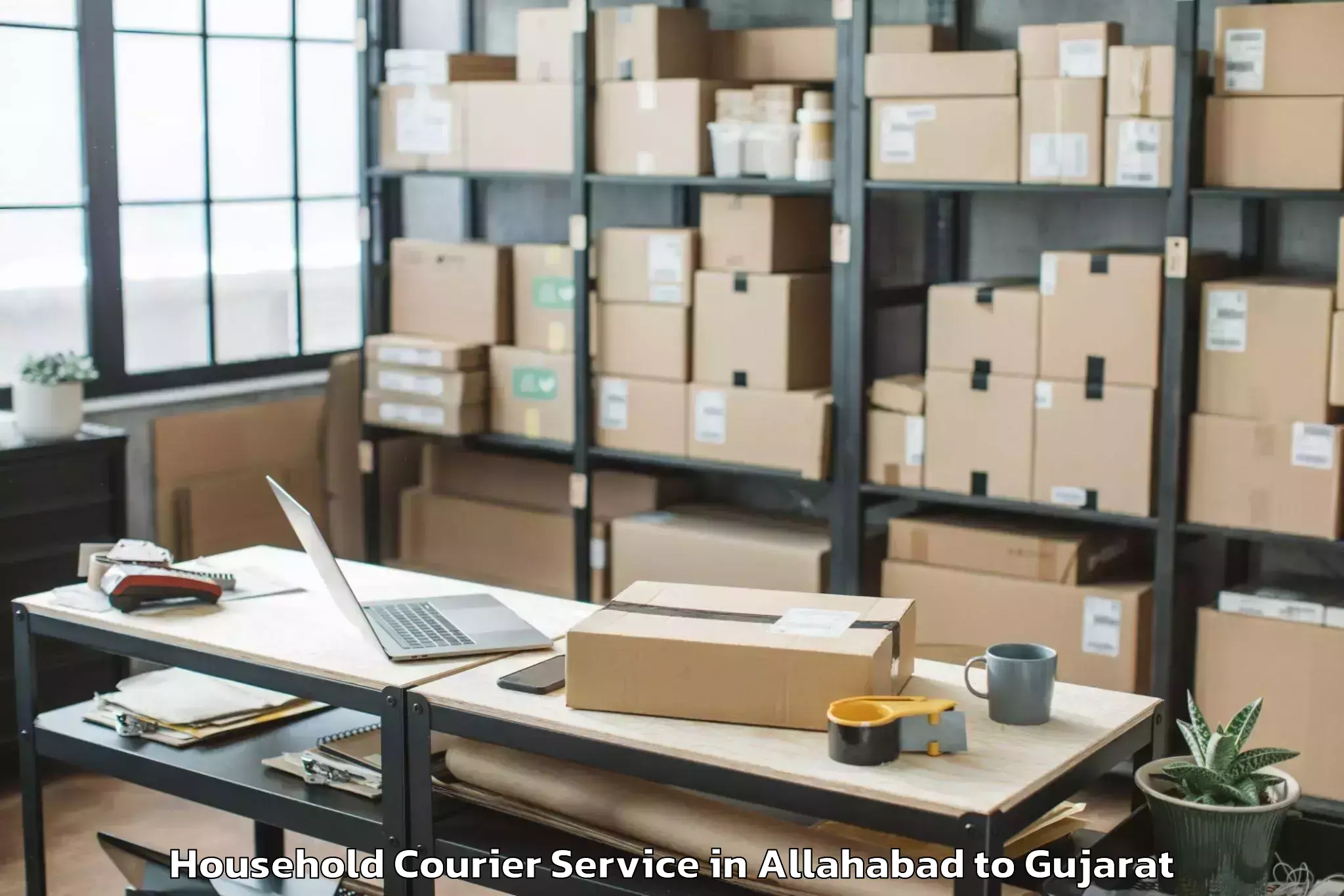 Quality Allahabad to Crystal Mall Rajkot Household Courier